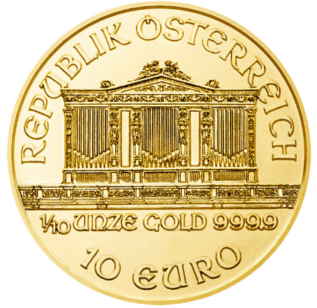 (1/10 oz) 3.11g Austrian Philharmonic Gold Coin
