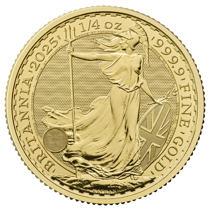 (1/4 oz) 7.78 гр. златна монета Британия Чарлс lll