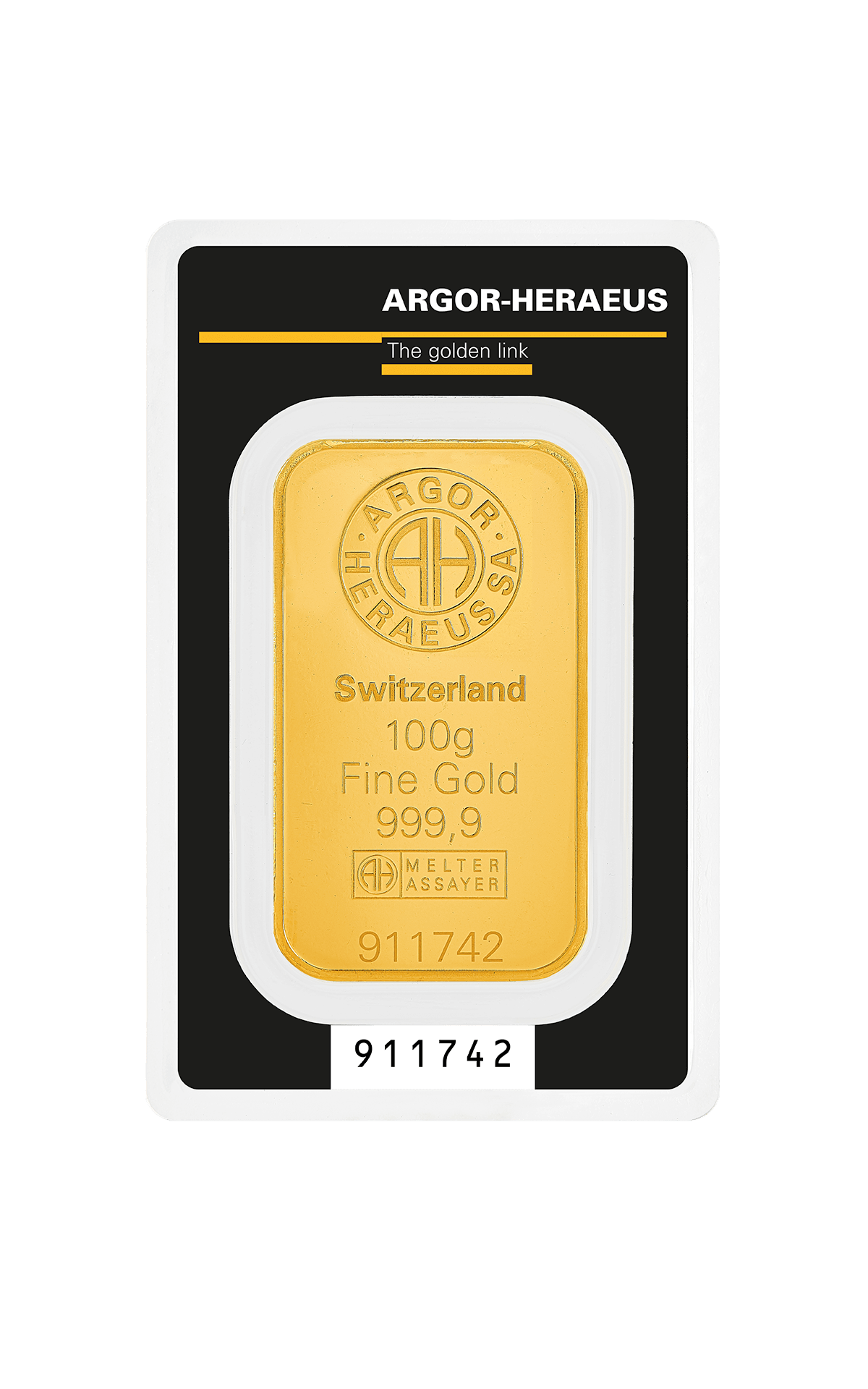100 грама Златно Кюлче Argor-Heraeus Kinebar