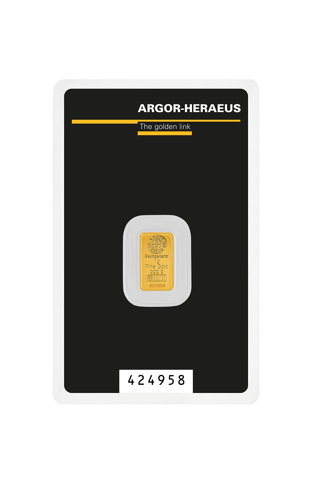 1 грам Златно Кюлче Argor-Heraeus Kinebar